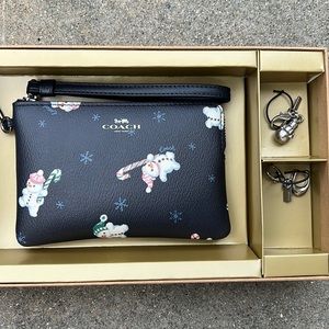 Coach winter wristlet with charms